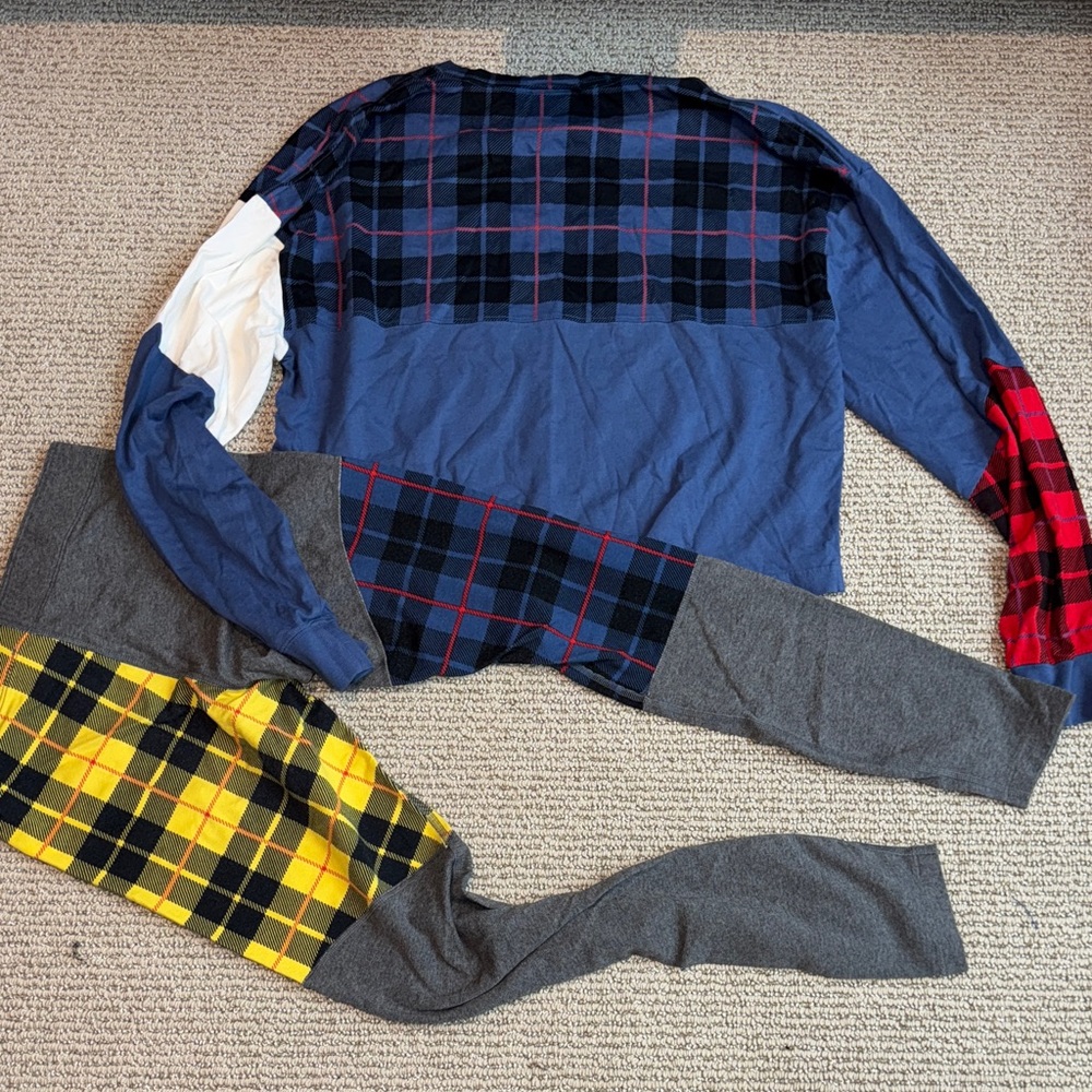 Nike Multicolor Plaid Patchwork Set Size Small - image 2